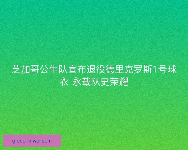 芝加哥公牛队宣布退役德里克罗斯1号球衣 永载队史荣耀